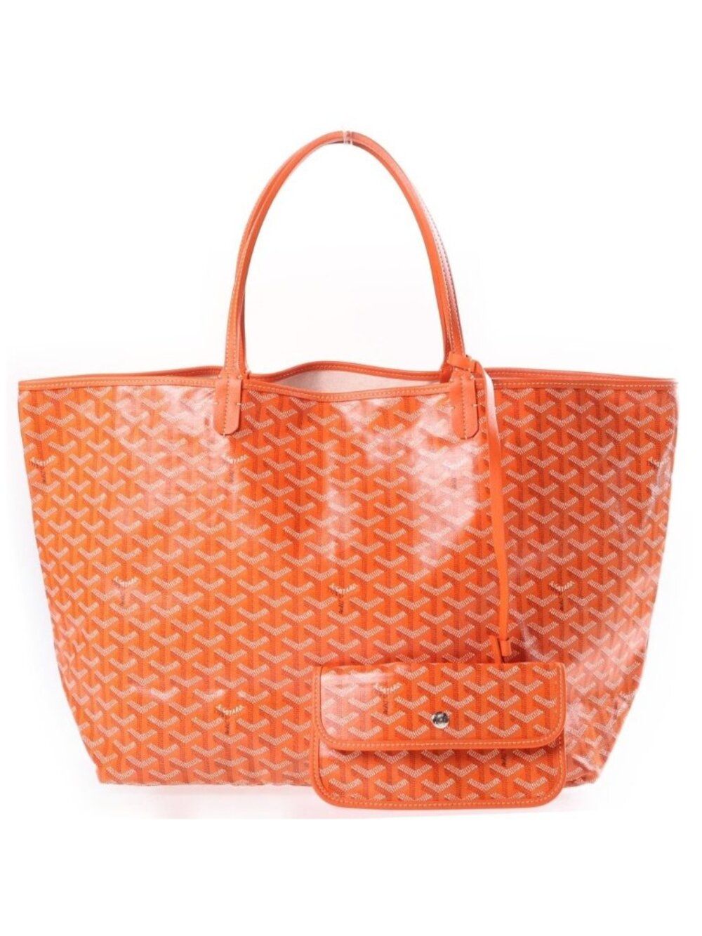 Goyard Saint Louis GM Leather Tote Bag Orange